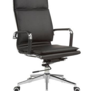 Classic Flat Cushion High Back Chair