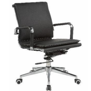 Classic Flat Cushion Medium Back Chair