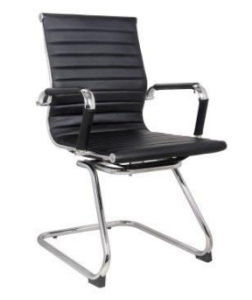 Classic Leather Black Chair - Visitor