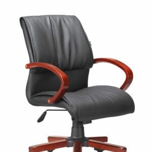 Medium back PU leather chair