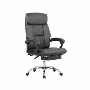 Century High Back PU Leather Chair with footrest