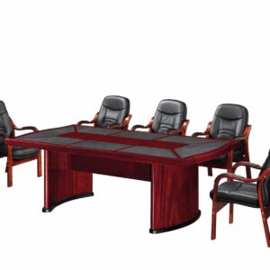 Executive Boardroom Table with Leather Inlay - 6-8 Seater