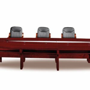 Executive Boardroom Table with Leather Inlay