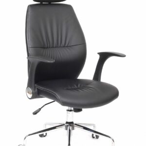 Noir High back PU leather chair
