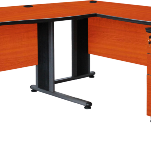 L-Shape Desk With Three Draw Mobile Pedestal