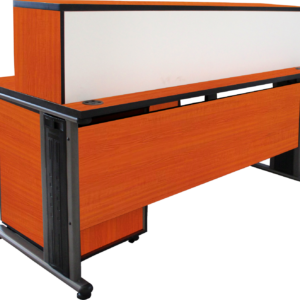 Mahogany/Cherry & White desk top storage box