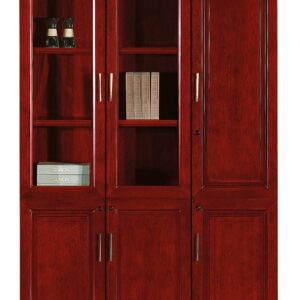Two Glass Door with one Wooden Door Top Wall unit