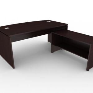 Platinum Bow Front Desk