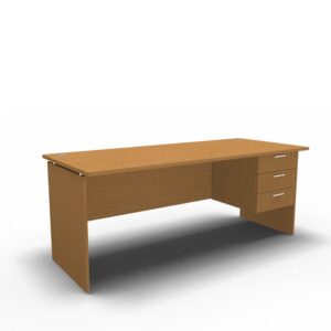 Plat Straight Desk 3 Draw Fitted