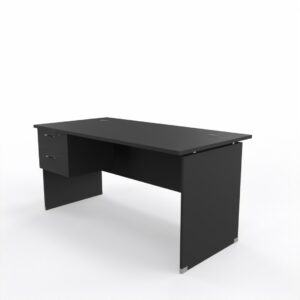 Platinum straight desk with 2 drawer pedestal