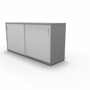 Sliding Door Cabinet FG & White